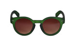 משקפי שמש עגולים  דגם אן  בצבע ירוק מט