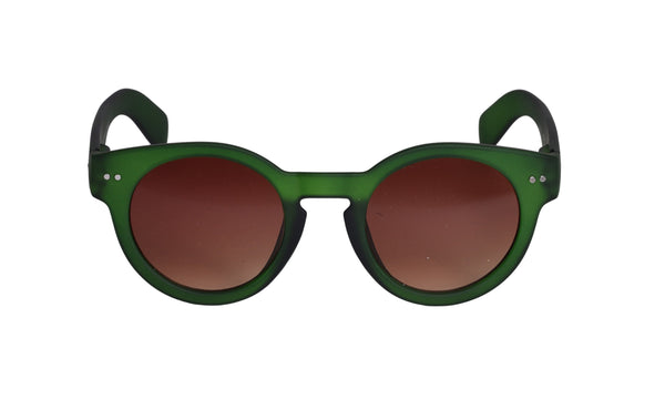 משקפי שמש עגולים  דגם אן  בצבע ירוק מט